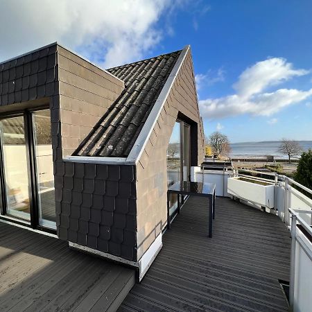 Beach House II - Penthousewohnung In Bestlage Mit Sonniger Dachterrasse Und Top Meerblick Harrislee Exteriör bild
